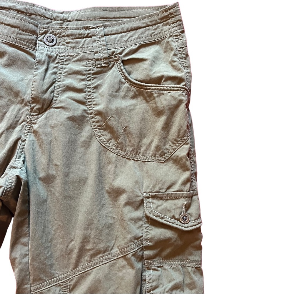 🤠 SOLD 🤠 Kuhl Womens Size 6 Khaki Capri Cargo Stretch Hiking Kontra - Picture 3 of 9